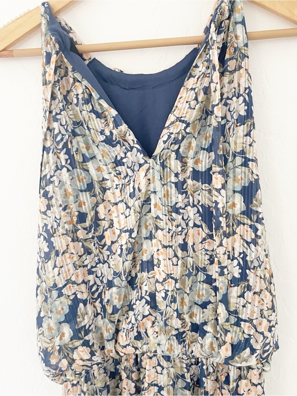 MSK pleated floral blouson halter maxi dress NWT size XL - Picture 6 of 7